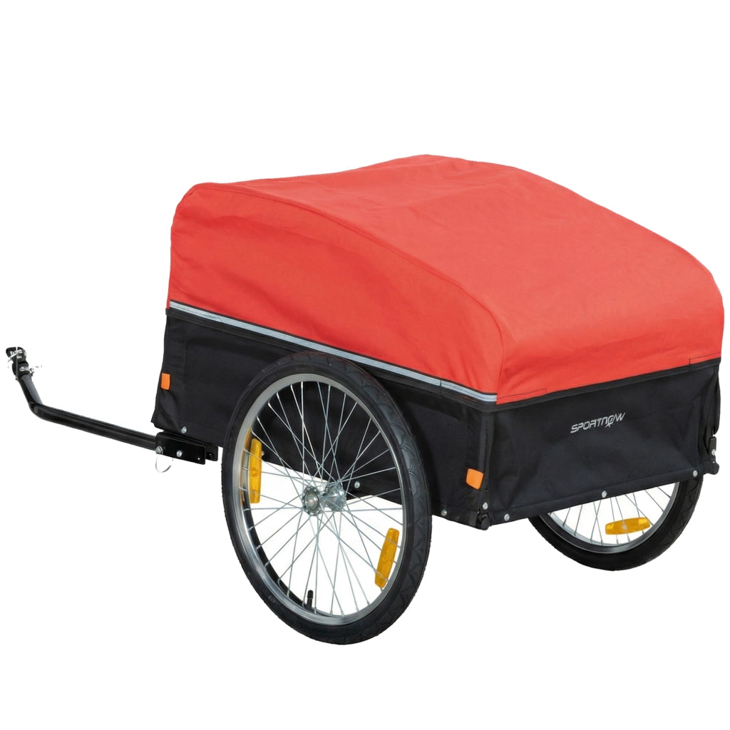 Rimorchio per bicicletta 170L ¨C Xylo ¨C Carico 40kg con telone e ruote pneumatiche 51cm