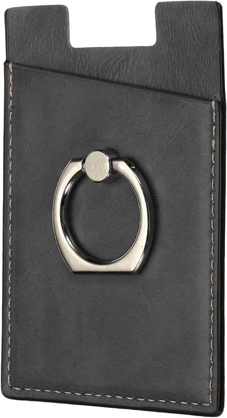 Oggetto di adesivo per smartphone con stand per anello, nero, magnetico, compatibile con la maggior parte degli smartphone.