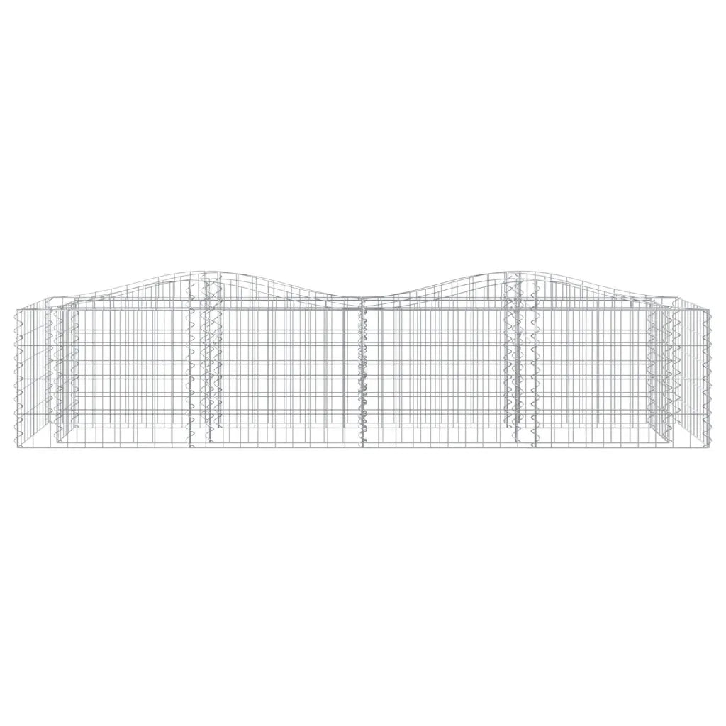 Gabbione ad Arco con Fioriere | Cassetta per fiori | Letto Rialzato 200x50x50 cm Ferro Zincato
