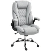 Sedia da ufficio ergonomica, altezza regolabile, braccioli ribaltabili, 70 x 70 x 114-122 cm, grigio