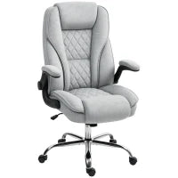 Sedia da ufficio ergonomica, altezza regolabile, braccioli ribaltabili, 70 x 70 x 114-122 cm, grigio