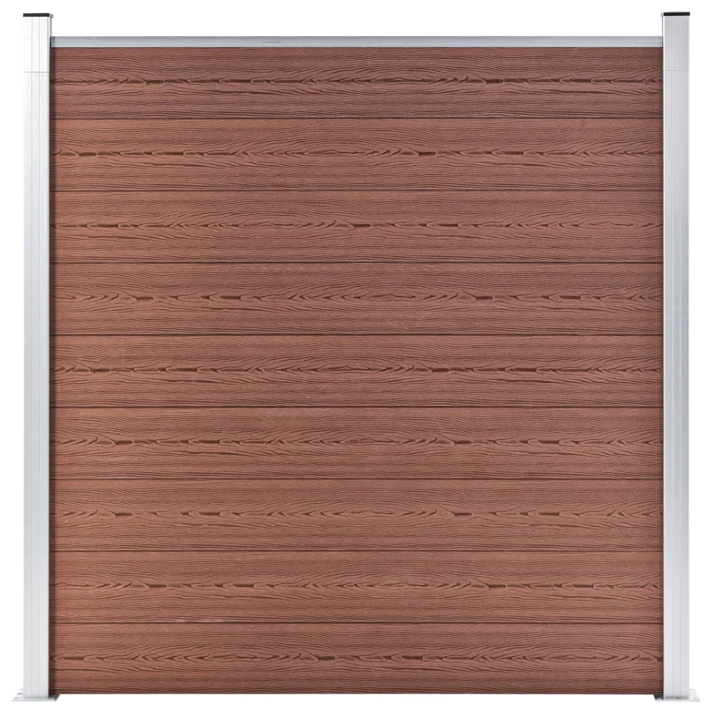 Pannelli Recinzione 8 Quadrati 1 Inclinato 1484x186cm Marrone