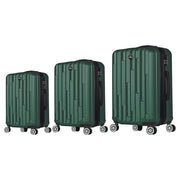 Set 3 Valigie Trolley da Viaggio Verde Grey 56 + 66 + 76 cm