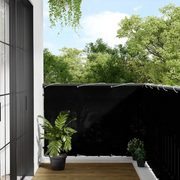Paravento da Balcone-Pannello per balcone Nero 120x800 cm 100% Poliestere Oxford