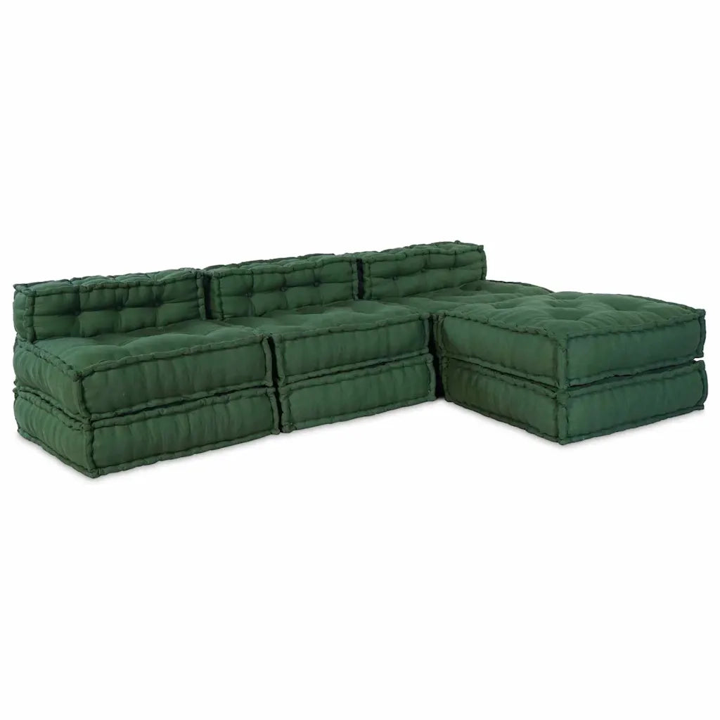 vidaXL Cuscino 4 pcs Verde 70 x 70 x 54 cm Poliestere