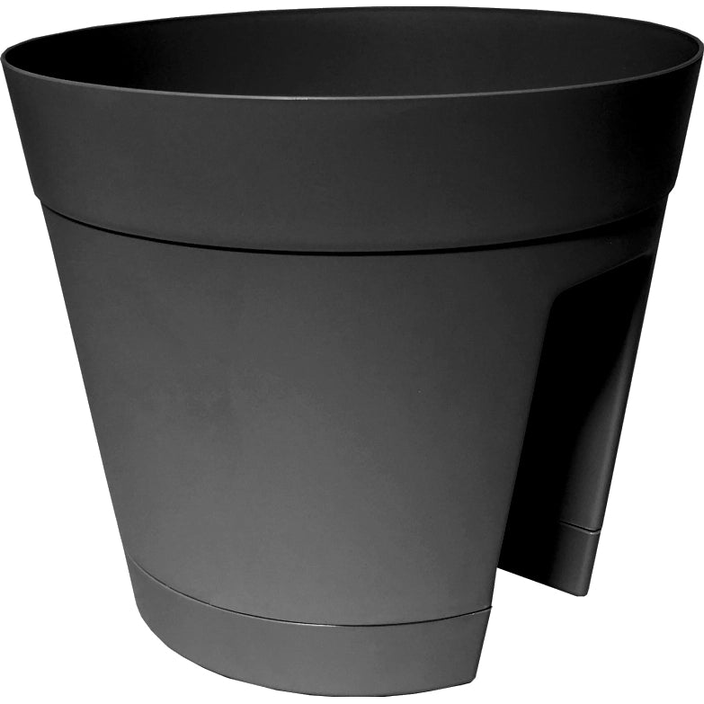 VASO RINGHIERA REGINA D.30XH26CM SMOKE CON SOTTOVA