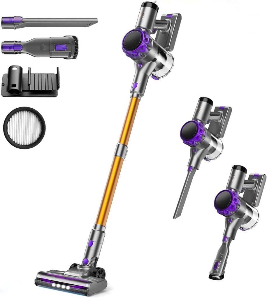 Scopa aspirante senza fili S3P viola-oro