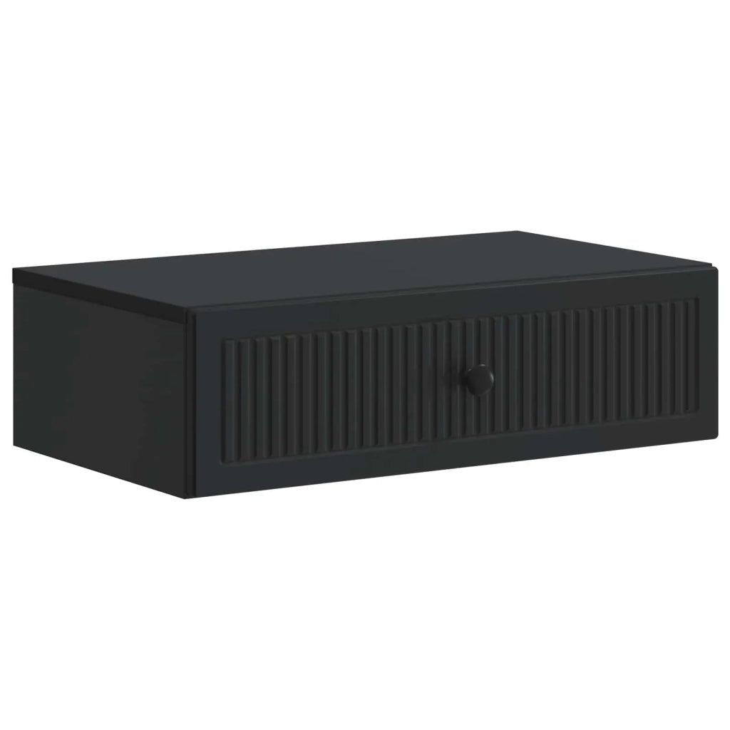 Tavolino da Parete Laterale Nero 59 x 34,5 x 17 cm