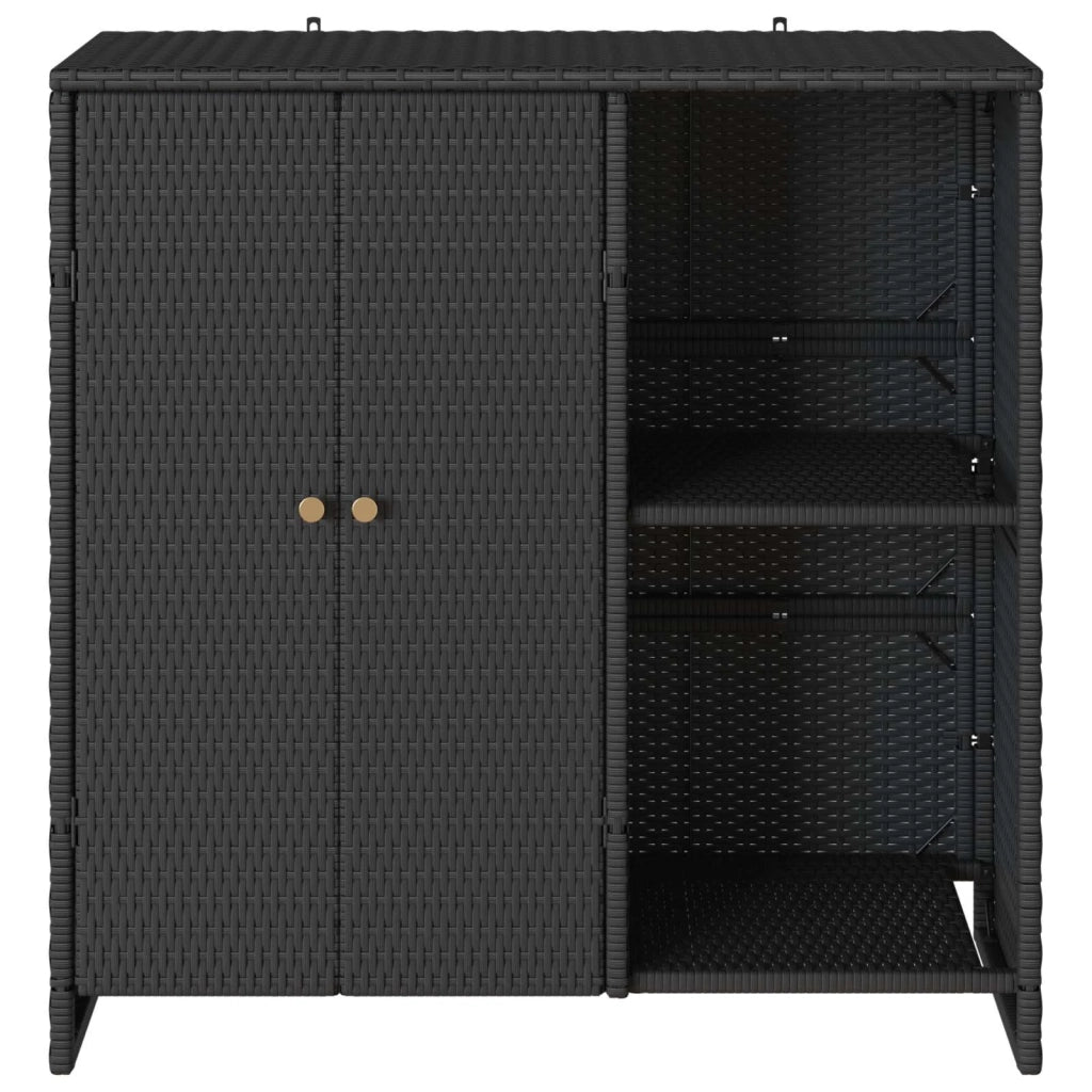 Armadio con lo scaffale con porta Nero 100 x 36 x 102 cm Rattan 4103821