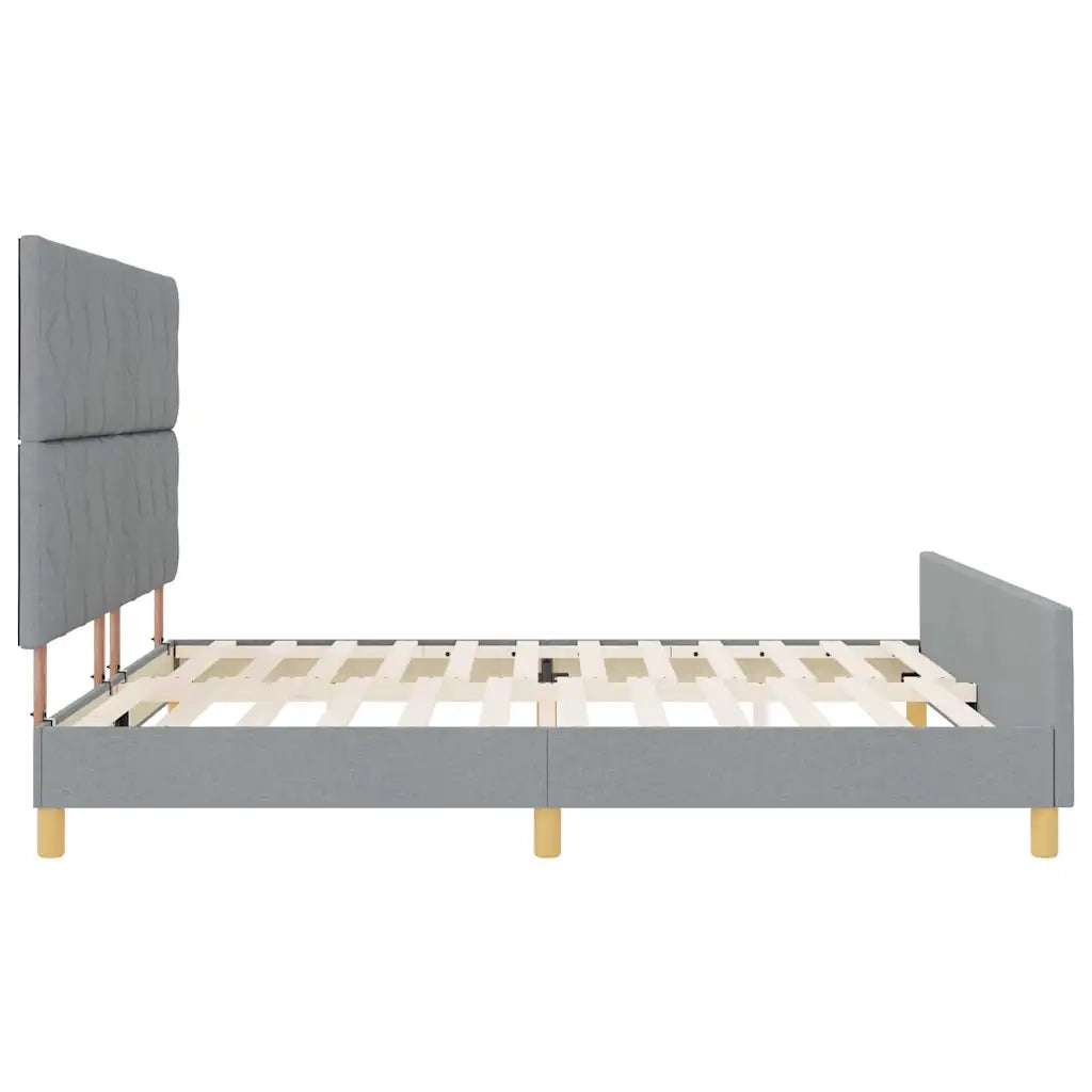 Struttura del letto Grigio chiaro 180 x 200 cm Tessuto 3344823