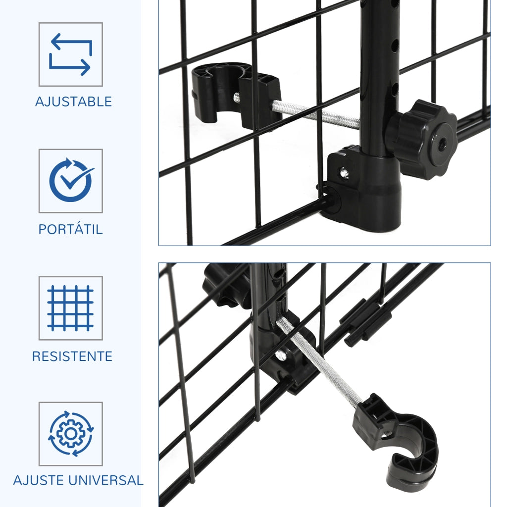 Rete Divisoria Auto per Cani ¨C Xylo ¨C Metallo Estensibile 91-152x30cm Nero