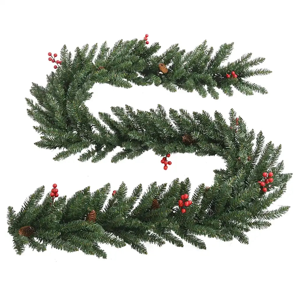 Alberi di Natale Artificiali 2 pz con Corona, Ghirlanda e LED cod mxl 21027