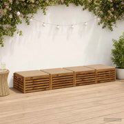 Cuscini per Sedia in 4 Pezzi SOEST 4 pz 100% Poliestere Sabbia 944594