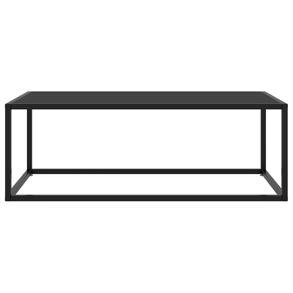 Tavolino da salotto | Tavolino da caff¨¨ | Tavolino da Soggiorno Nero con Vetro Nero 100x50x35 cm