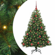 Albero di Natale Artificiale-Albero Natalizio con 150 LED Verde 150 cm PE e PVC 284381
