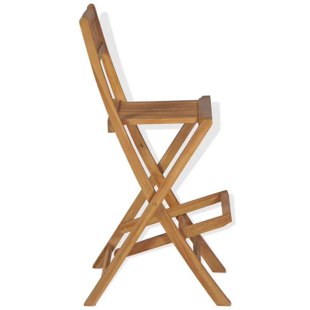 Set da Bistrot 3 pz con Sedie Pieghevoli in Massello di Teak 43805