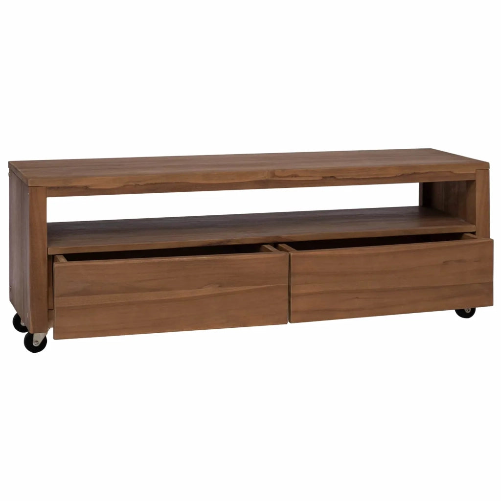 Mobile TV 110 x 30 x 40 cm Naturale Legno di teak solido 42026902