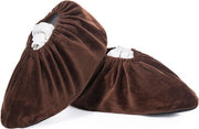 3 paia calzature senza calze, calzature antiscivolo riutilizzabili, calzature soffici e spesse, antiscivolo e resistenti all'usura interni per uso domestico, spazio di lavoro e uso quotidiano (Bambini, 26-35) - Bambini marrone scuro - 25cm
