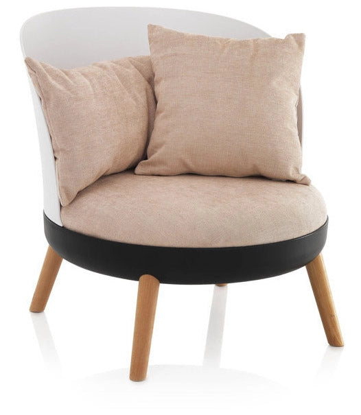 Poltroncina Imbottita 70x81x72 cm in Microfibra Rosa