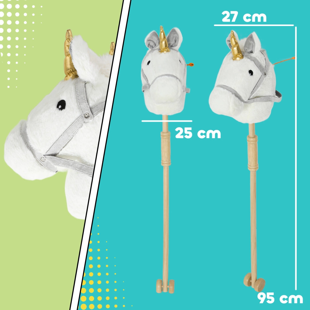 Cavallo a Dondolo Unicorno ¨C zephmum ¨C Bianco 95 cm