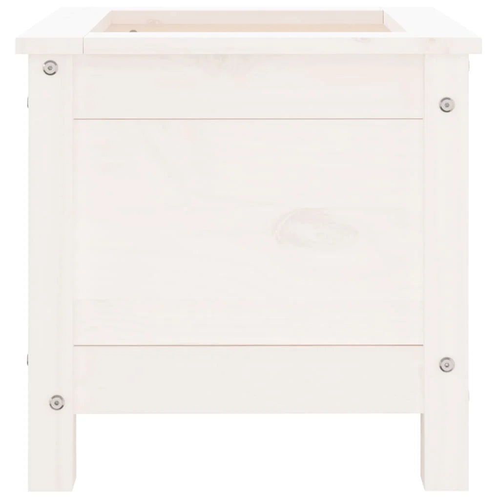 Fioriera rialzata per piante e fiori terrazza giardino 40 x 40 x 39 cm legno massello di pino bianco 02_0037532