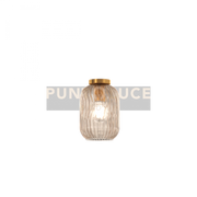 PLAFONIERA BIANCO 1 LUCE VETRO AMBRA 1181BI-PL1-AM