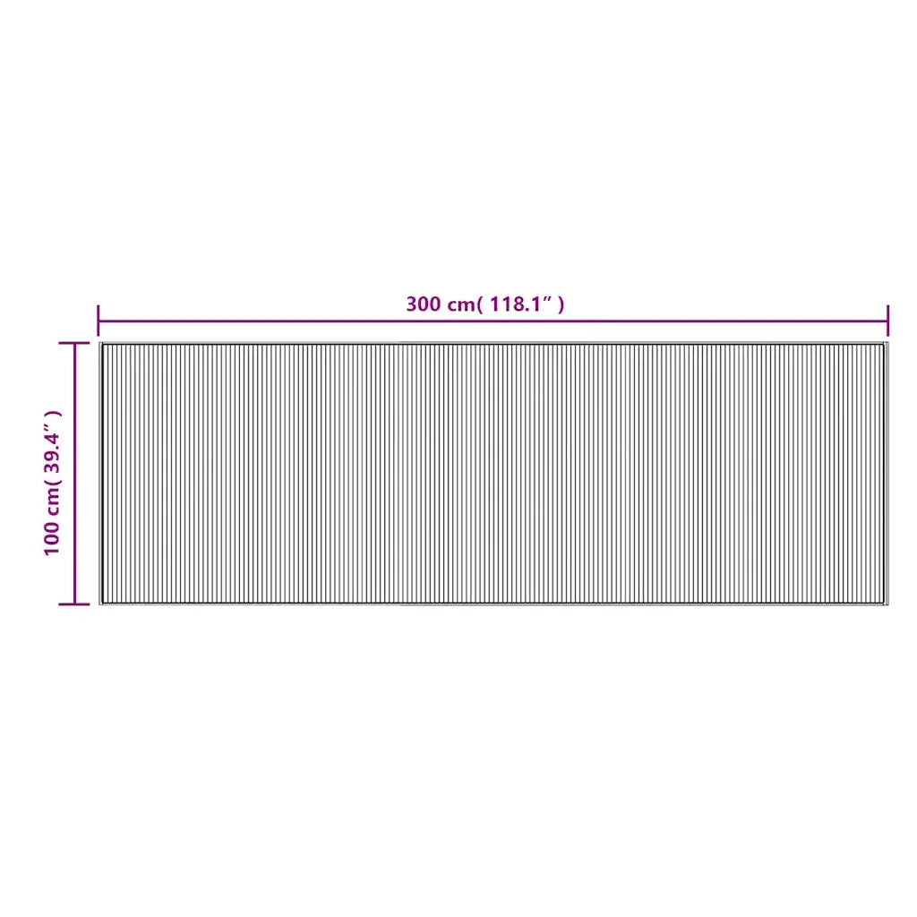 Tappeto Rettangolare Marrone 100x300 cm in BambÃ¹
