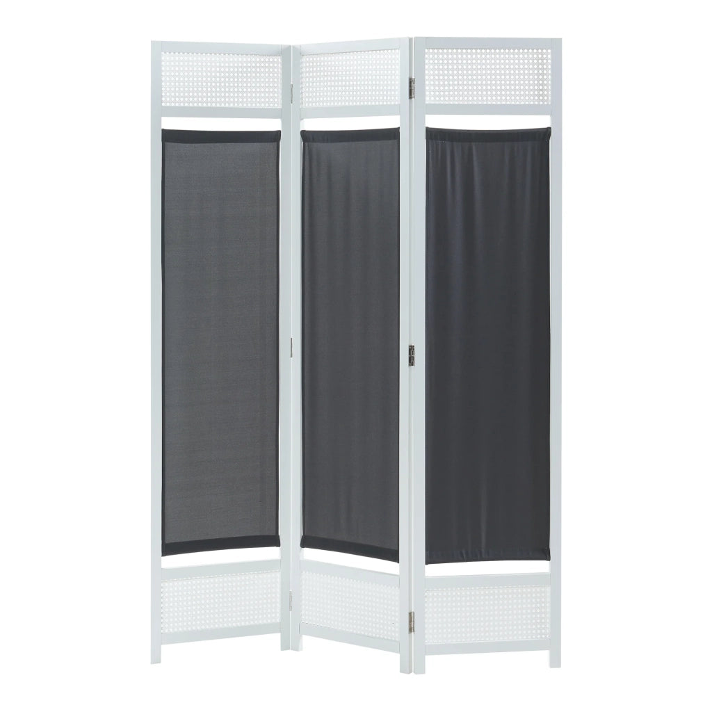 Paravento in bambù 120 x 170 cm bianco grigio scuro 03_0010224