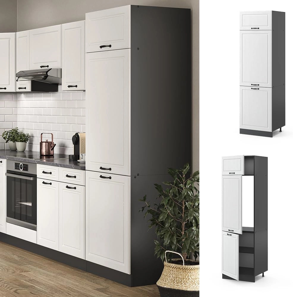 Armadio frigorifero R-Line, Bianco casa di campagna, 60 cm, per la libera combinazione all'interno di sistemi cucina modulari