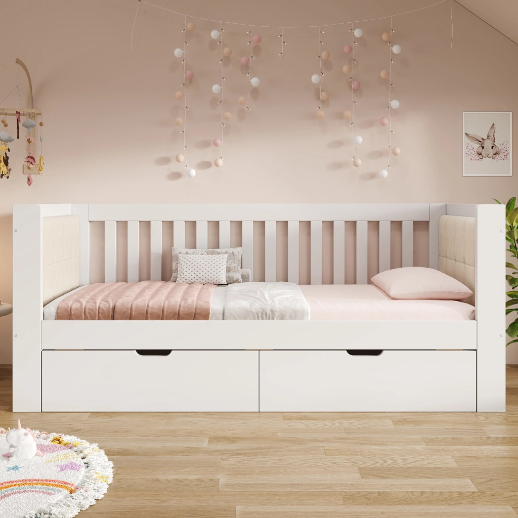 LETTO Giorno con letto estraibile 90x200 cm Legno Bianco