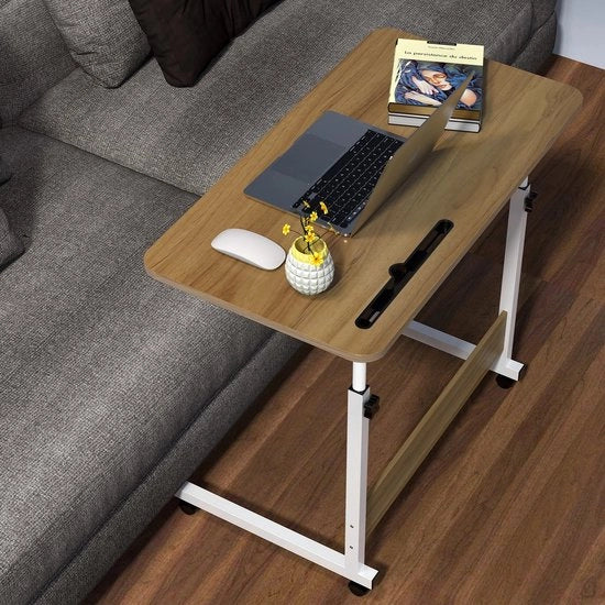 Tavolo per bambini con ruote e ruote, altezza regolabile, computer desk, mobile e regolabile in altezza.