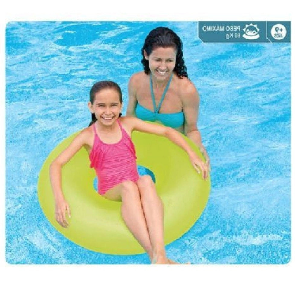 Trade Shop - Salvagente Gonfiabile Neon 91 Cm Mare Giochi Spiaggia Piscina Nuoto Estate 59262 -