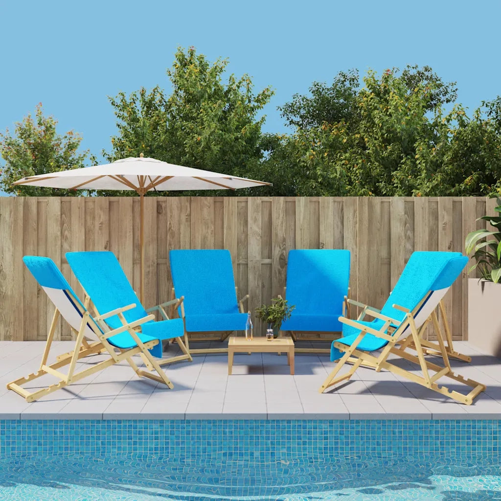 Asciugamani da Spiaggia 6 pz Turchese 60x135 cm Tessuto 400 GSM CFW5151763