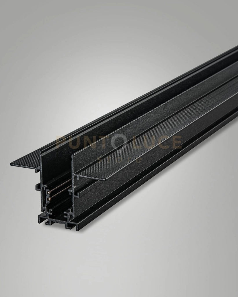 BINARIO 48V NERO INCASSO L300CM CON TAPPI IP20