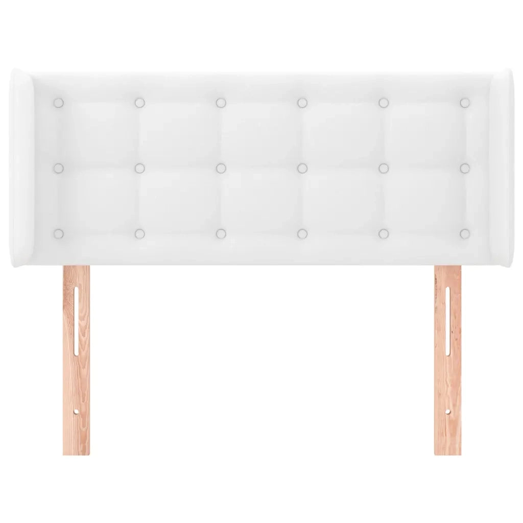 Testiera ad Orecchio Bianca 93x16x78/88 cm in Similpelle
