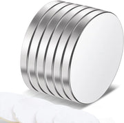 Magnetici Neodymium 20x2mm, 6 Pezzi Adesivi Magnetici Forti per Tavole Magnetiche, Frigoriferi, Piccoli Magnetici Forti Ronde Adesivi per Cucina, Frigoriferi, Tavole Bianche