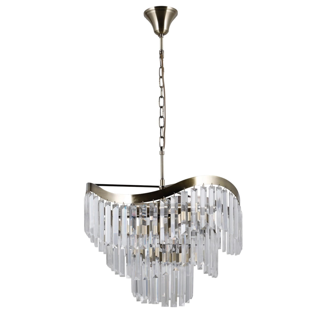 Lampadario Italux Sabriga cristallo bronzo 8xE14 PND-44544-8