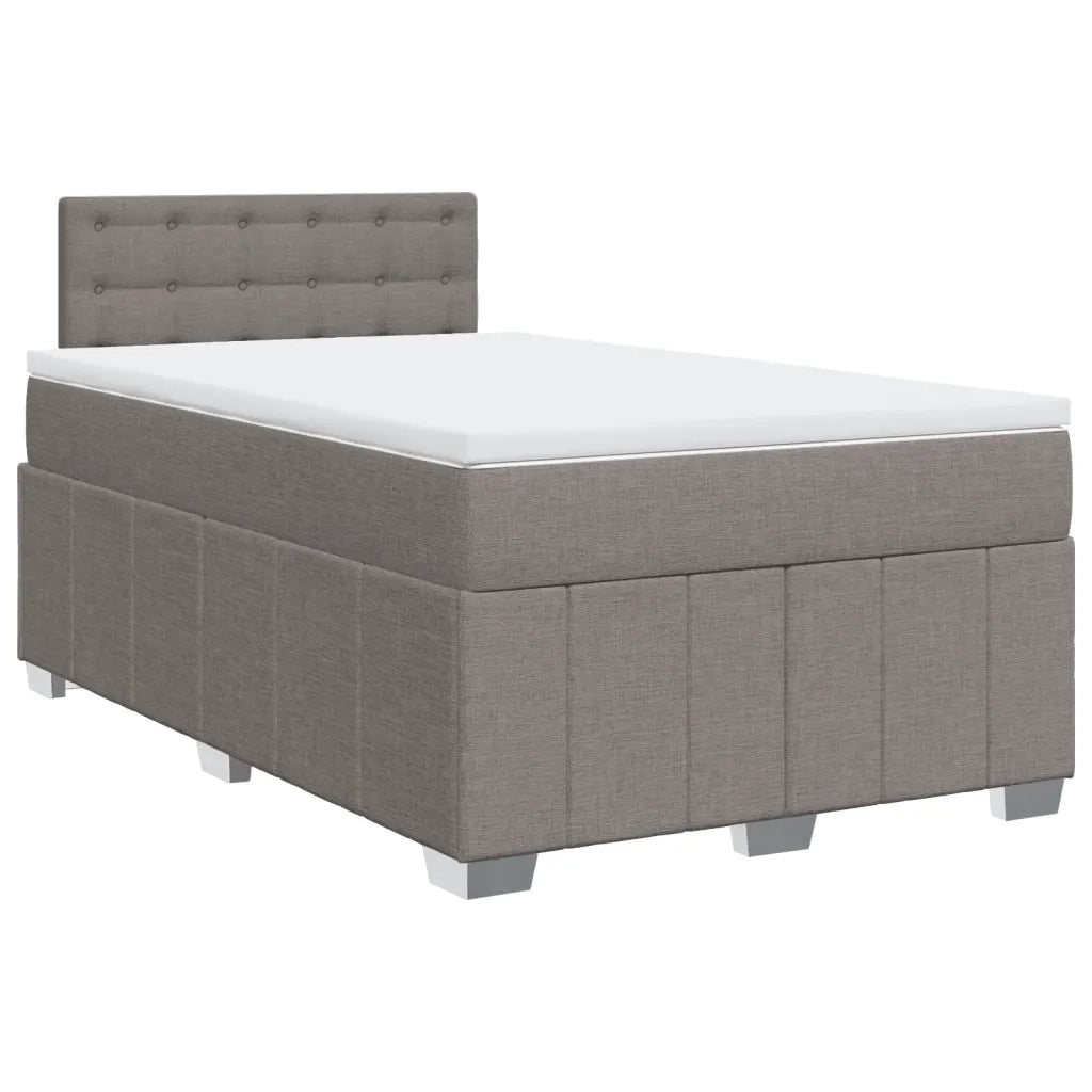 Giroletto a Molle con Materasso Tortora 120x190 cm in Tessuto