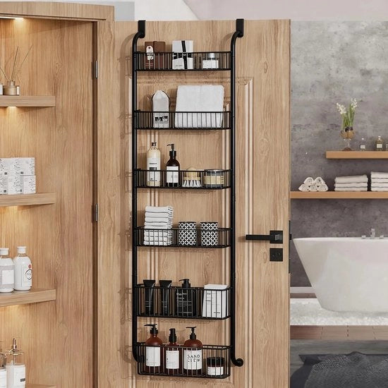 Organizzatore di stoccaggio per cucina 6 posti, grata di sostegno in acciaio inossidabile, griglia per erbe regolabile.