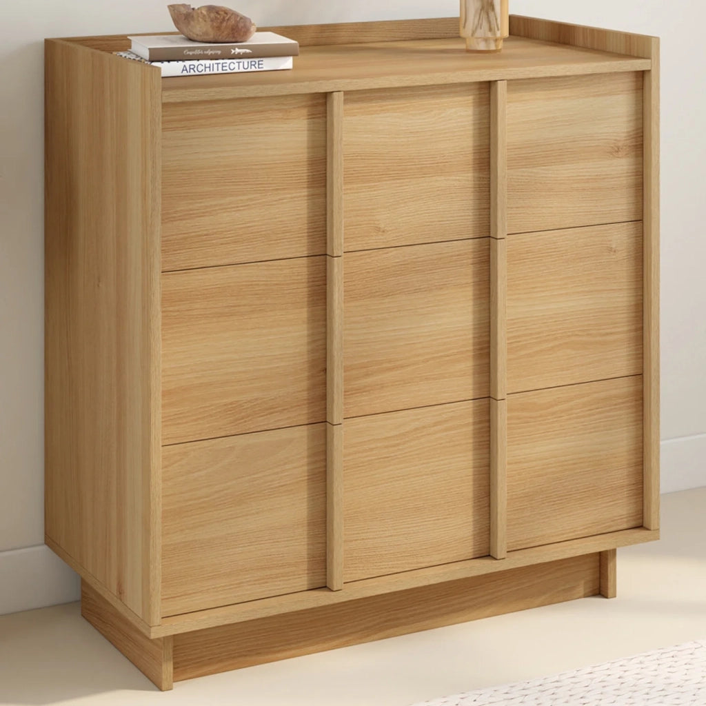 IDMarket - Cassettone ROSIE a 3 cassetti da 80 cm dal design minimalista in faggio