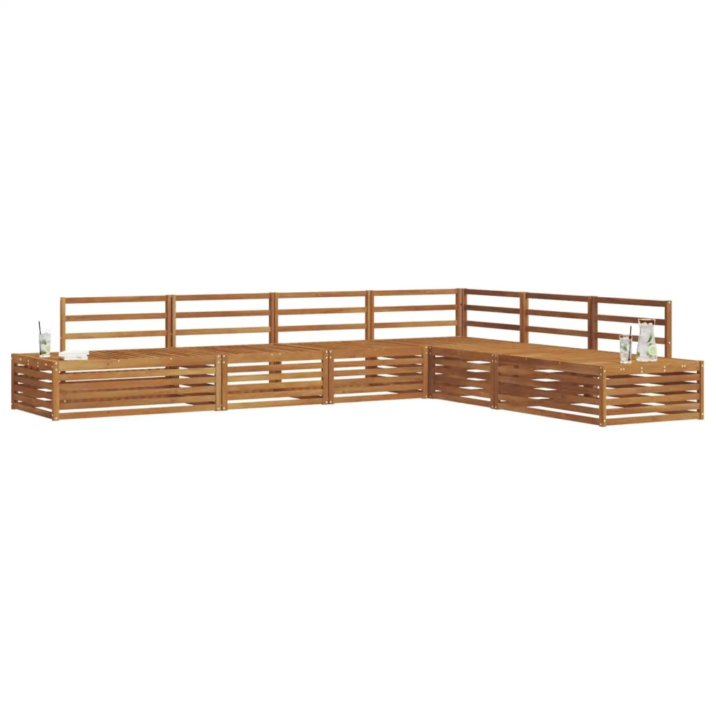 Set di divani da esterno 6 Pezzo Naturale