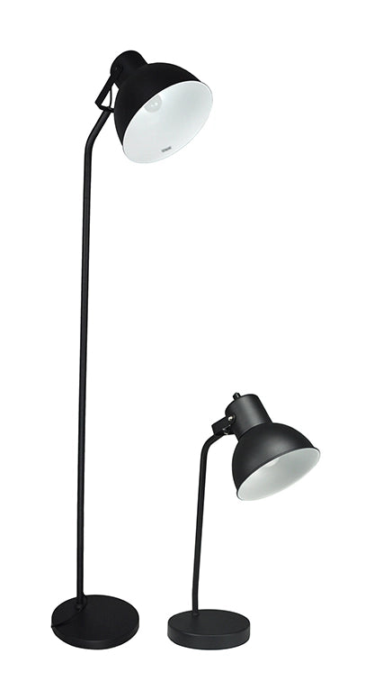 Lampada da terra in metallo nero, piantana - Manhattan - FL10MAME
