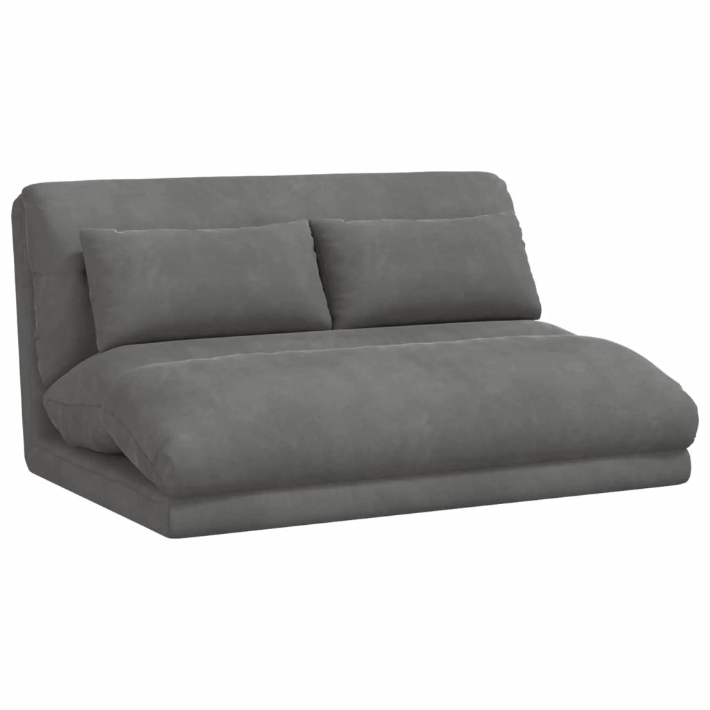 Sedia da Pavimento Grigio scuro 110 x 82 x 55 cm Velluto 42028211