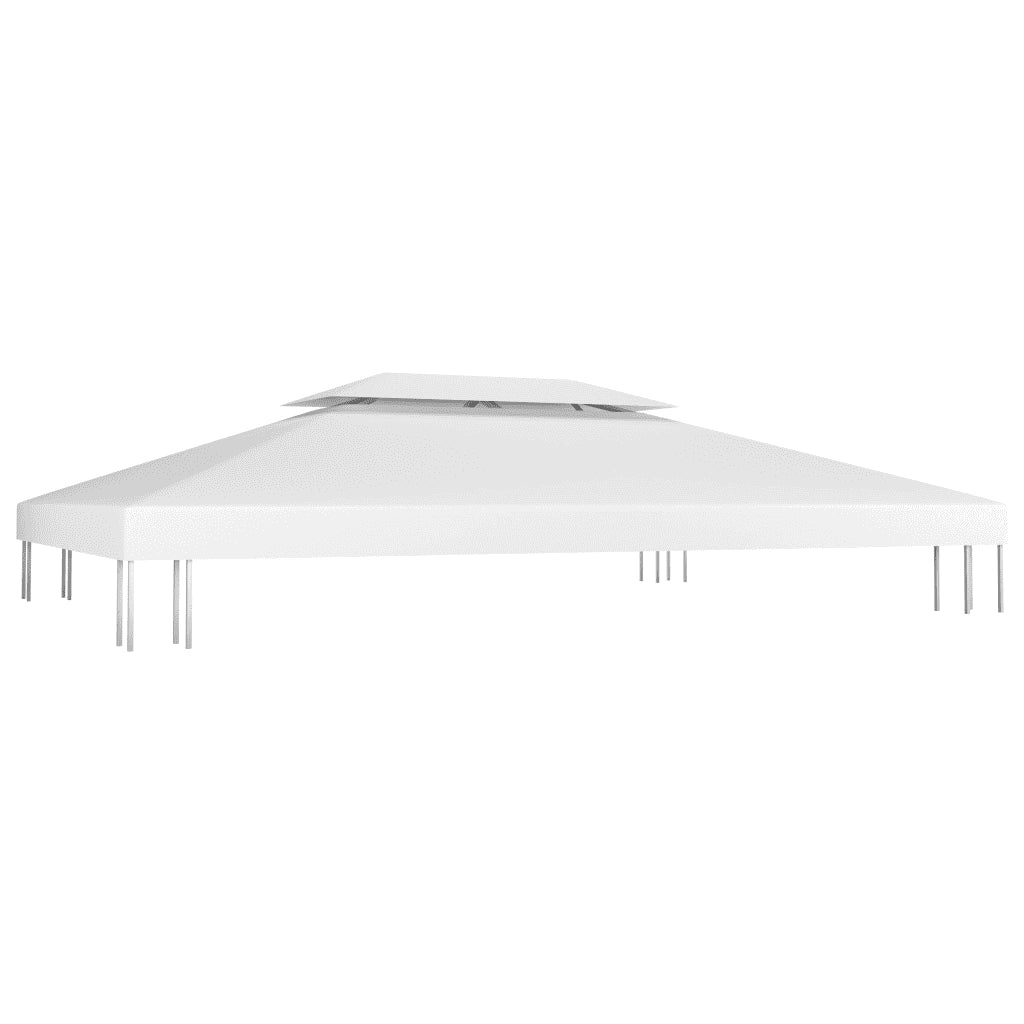 Copertura Superiore per Gazebo a 2 Strati 310 g/mÂ² 4x3 m Bianca cod mxl 66665