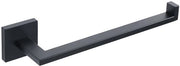 Manicotto per asciugamano in acciaio inossidabile 304 da 25cm con foro, manicotto con un braccio e viti nascoste, nero