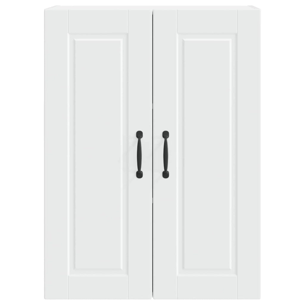 Mobiletto da cucina moderno e pratico da parete con spazio di archiviazione 60 x 31 x 80 cm in legno ingegnerizzato bianco 02_0054388