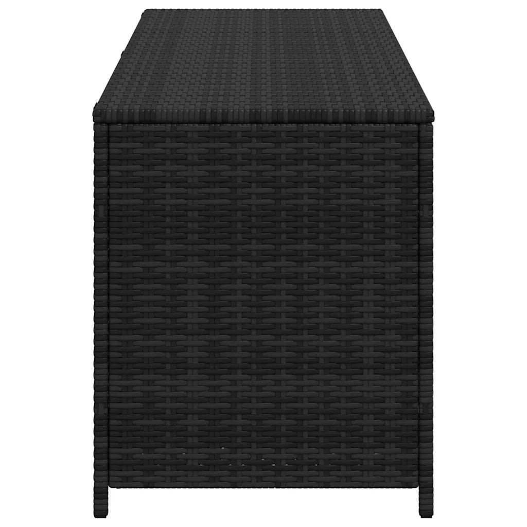 Baule da Giardino Nero 150x50x60 cm in Polyrattan 43134