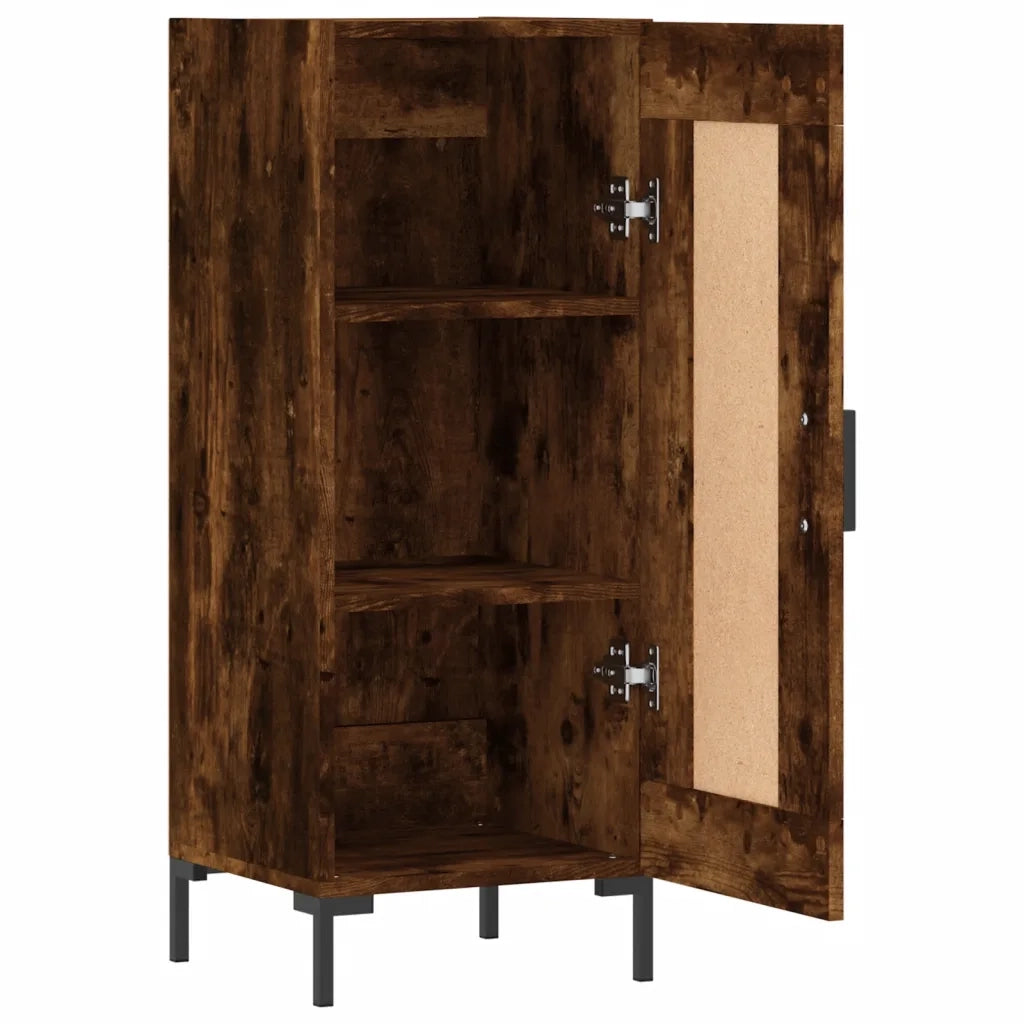 vidaXL Credenza Rovere Fumo 34,5x34x90 cm in Legno Multistrato
