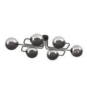 Lampadario Emibig Brendi 6 luci E14 nero grafite metallo