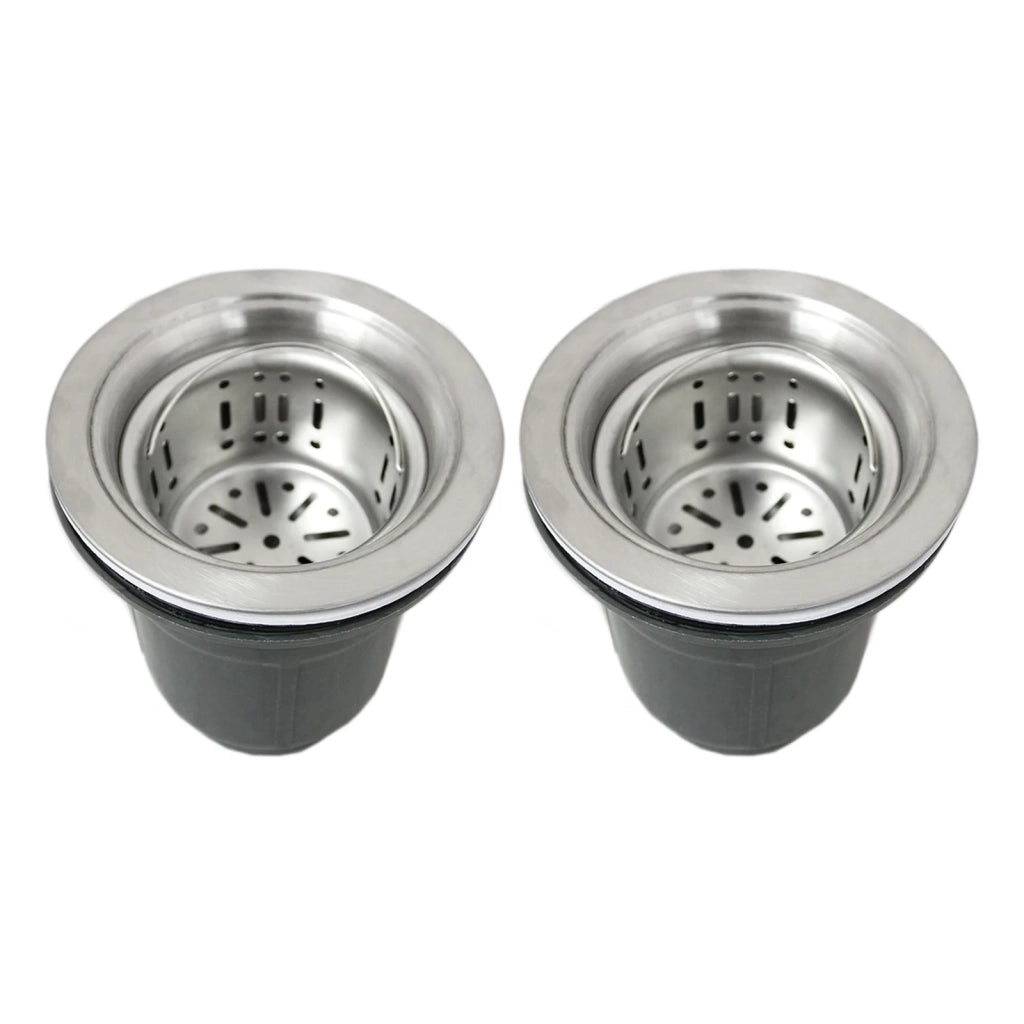 Lavello Doppio Acciaio Inox Sottotop Sottopiano Integrato Satinato Vasca 60x45cm